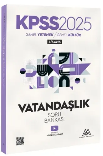 Marsis Yayınları 2025 KPSS Vatandaşlık Soru Bankası