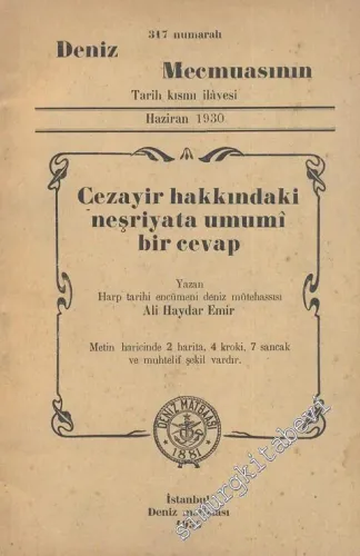 Cezayir Hakkında Neşriyata Umumi Bir Cevap -