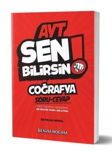 Benim Hocam Yayınları AYT Coğrafya Sen Bilirsin Soru - Cevap Kitabı Benim Hocam