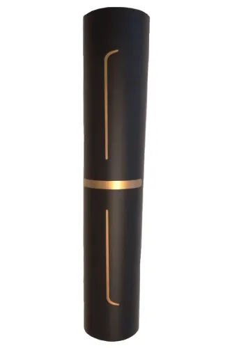 Yogatime Rubber Yoga-Pilates Mat Golden Line 5mm Lotus Siyah