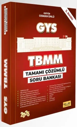 Makro Kitap 2025 TBMM GYS Tamamı Çözümlü Soru Bankası