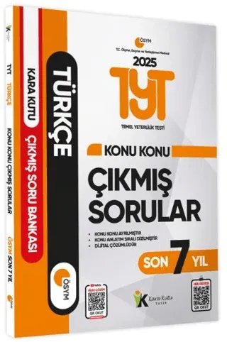 Karakutu Yayınları 2025 TYT Türkçe Son 7 Yıl Çıkmış Sorular