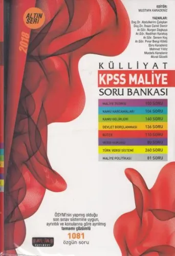 Külliyat - Kpss Maliye Soru Bankası (8 Cilt)