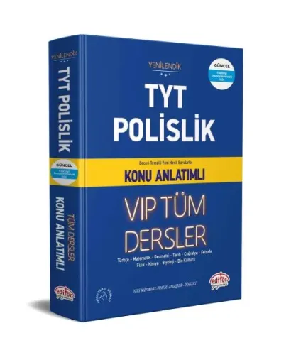 Editör TYT Polislik VIP Tüm Dersler Konu Anlatımlı