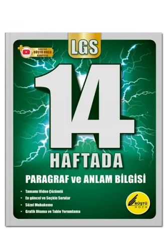 Tonguç Akademi 8. Sınıf 14 Haftada LGS Paragraf ve Anlam Bilgisi