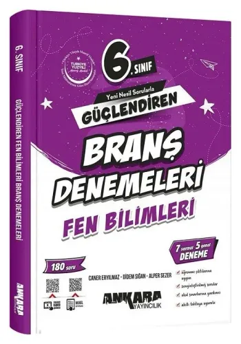 Ankara Yayıncılık 6. Sınıf Fen Bilimleri Güçlendiren Branş Denemeleri