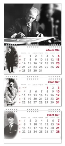 2027 Atatürk Gemici Duvar Takvimi - İmza