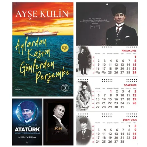 Aylardan Kasım Günlerden Perşembe ve Yüzyılların Lideri Atatürk - Gazi Paşa Ajanda - Gazi Duvar Takvimi