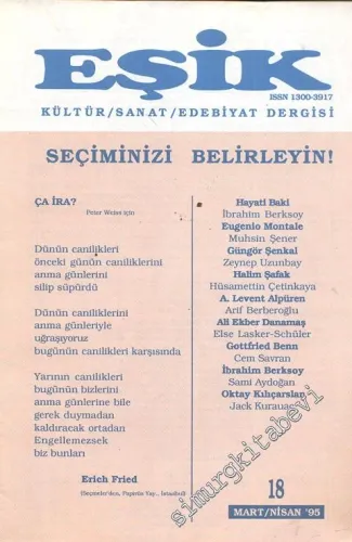 Eşik Kültür Sanat Edebiyat Dergisi - Sayı 18, Mart - Nisan 1995