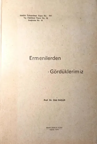 Ermenilerden Gördüklerimiz