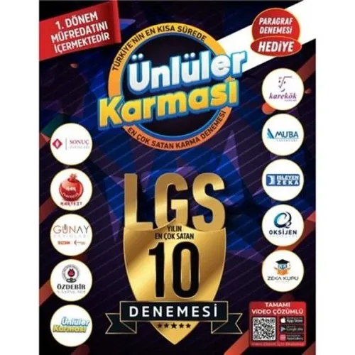 Ünlüler Karması LGS 1. Dönem Yılın En Çok Satan 10 Denemesi 2021 YENİ