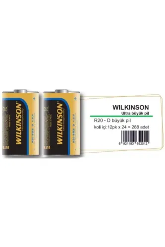 WILKINSON R20-D ULTRA BÜYÜK PİL 2 Lİ
