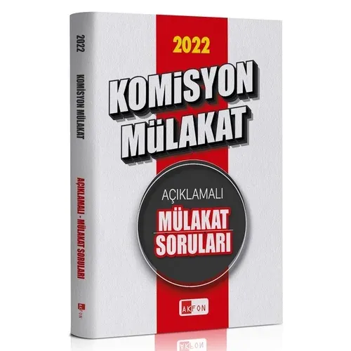Akfon Yayınları KOMİSYON Açıklamalı Mülakat Soruları