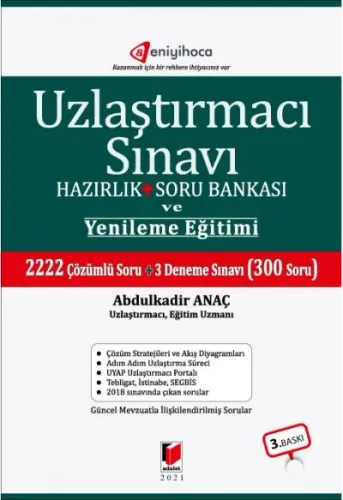 Uzlaştırmacı Sınavı ve Yenileme Eğitimi Hazırlık Soru Bankası