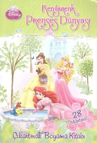 Disney Rengarenk Prenses Dünyası Çıkartmalı Boyama Kitabı