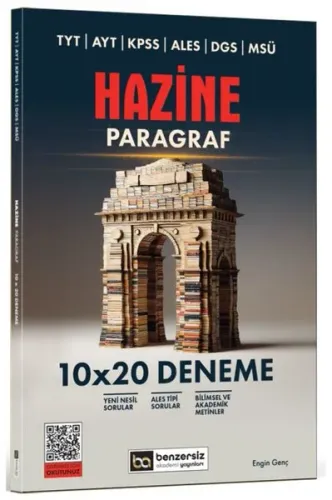 Benzersiz Akademi Yayınları TYT AYT KPSS ALES DGS MSÜ  Hazine Paragraf  10 x 20 Deneme