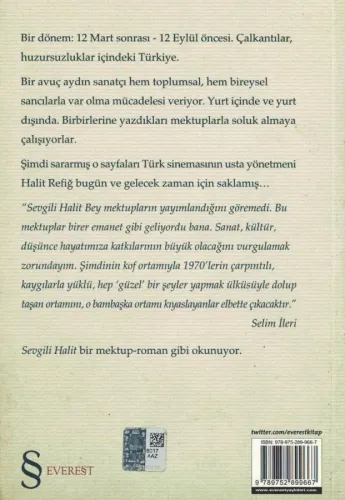 Halit Refiğe Mektuplar Oğuz Atay Everest Yayınları %40 indirimli