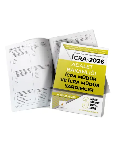 İcra Müdür ve Müdür Yardımcısı Tamamı Çözümlü 3 Deneme Sınavı İcra Müdür ve Müdür Yardımcısı Tamamı Çözümlü 3 Deneme Sınavı