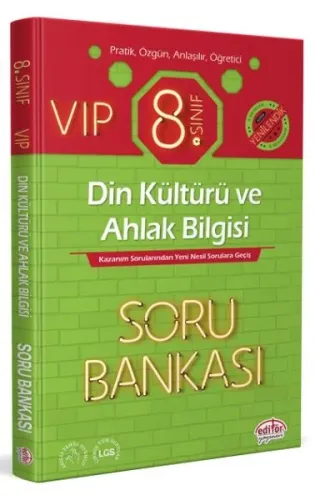 Editör 8. Sınıf VIP Din Kültürü ve Ahlak Bilgisi Soru Bankası