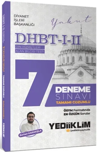 Yediiklim Yayınları DHBT I-II Tamamı Çözümlü 7 Deneme Sınavı