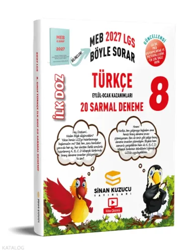 Sinan Kuzucu 8. Sınıf İlk Doz Türkçe Sarmal Deneme 2027