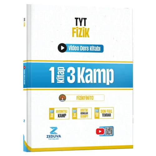 Zeduva Yayınları Fizikfinito TYT Fizik 1 Kitap 3 Kamp Video Ders Kitabı