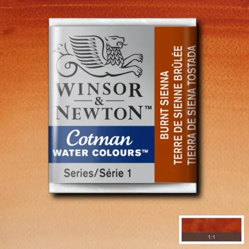 Winsor & Newton Cotman Sulu Boya Yarım Tablet Burnt Sienna 074