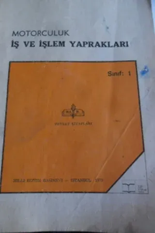 Motorculuk İş ve İşlem Yaprakları Sınıf 1