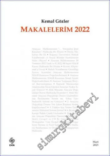 Makalelerim 2022 -         2023
