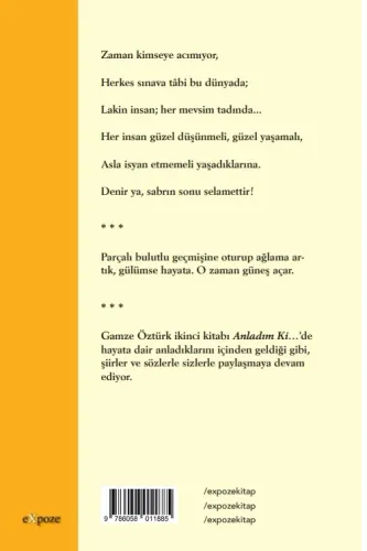 ANLADIM Kİ... Gamze Öztürk ANLADIM Kİ... Gamze Öztürk