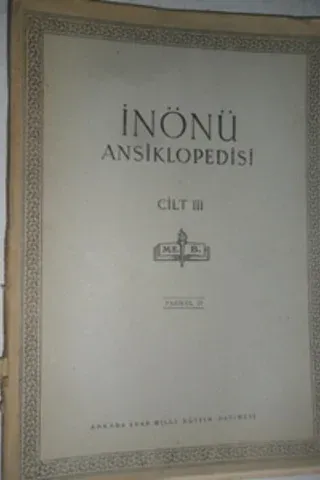 İnönü ansiklopedisi Cilt III Fasikül 21