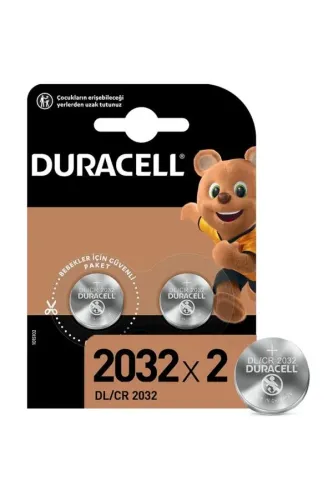 DURACELL 2032 3 Volt DÜĞME PİL 2 Lİ BLİSTER