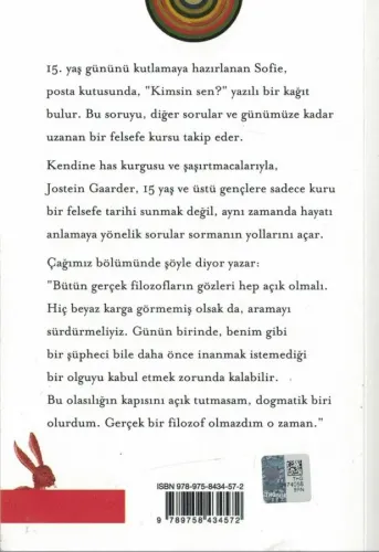 Sofie'nin Dünyası Jostein Gaarder Pan Yayıncılık %58 indirimli