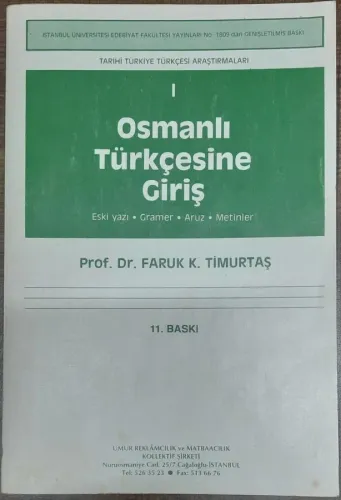 Osmanlı Türkçesine Giriş 1