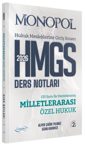 Monopol Yayınları 2026 HMGS Milletlerarası Özel Hukuk Ders Notları