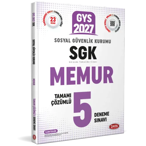 Data Yayınları 2027 Sosyal Güvenlik Kurumu (SGK) Memur GYS Çözümlü 5 D