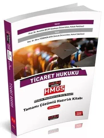 Savaş Yayınları 2025 HMGS Ticaret Hukuku Tamamı Çözümlü Hazırlık Kitabı