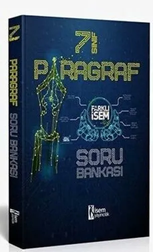 İsem Yayıncılık 2024 Farklı İsem 7.Sınıf Paragraf Soru Bankası + 5 Deneme