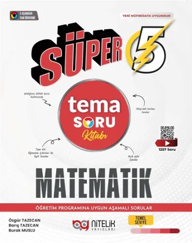Nitelik Yayınları 5. Sınıf Matematik Süper Tema Soru Kitabı