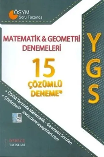 Sonuç Derece YGS Matematik-Geometri Denemeleri 15 Çözümlü Deneme