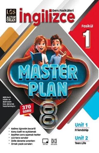 Altın Oran Yayınları 8. Sınıf İngilizce Master Plan 1. Fasikül