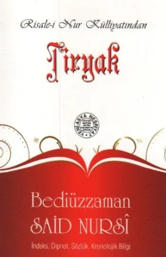 Tiryak (Cep Boy-İndeks, Dipnot, Sözlük, Kronolojik Bilgi)