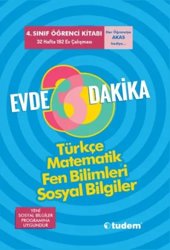 Tudem 4. Sınıf Evde 30 Dakika Öğrenci Kitabı
