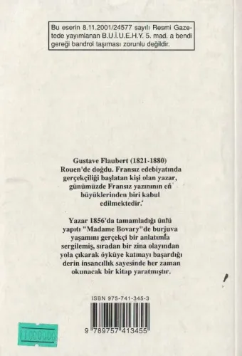 Madame Bovary Flaubert Morpa %60 indirimli
