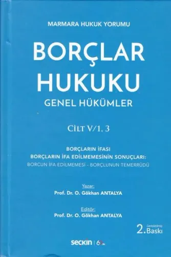 Borçlar Hukuku Genel Hükümler Cilt V 1-3