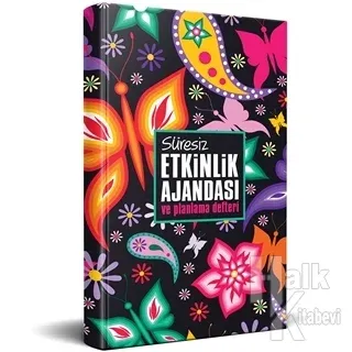 Süresiz Etkinlik Planlama Defteri - Ebru - Halkkitabevi