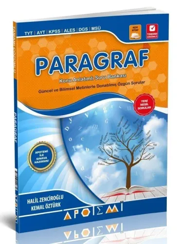 APOTEMİ TYT PARAGRAF KONU ANLATIMLI SORU BANKASI