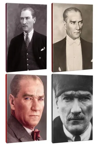 4lü Atatürk- Çizgili Okul Defteri Seti 64 Sayfa 13,5x19,5cm -6 