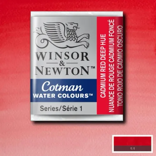 Winsor & Newton Cotman Sulu Boya Yarım Tablet Cadmium Red Deep Hue 098