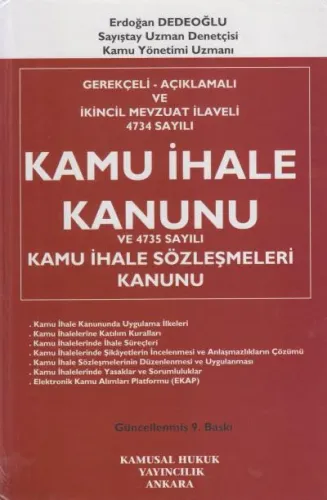 Kamu İhale Kanunu ve 4735 Sayılı Kamu İhale Sözleşmeleri Kanunu